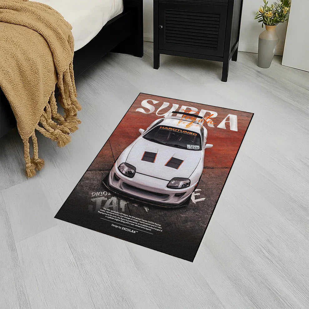 Supra MK4 Beyaz Baskı Duvar Halı