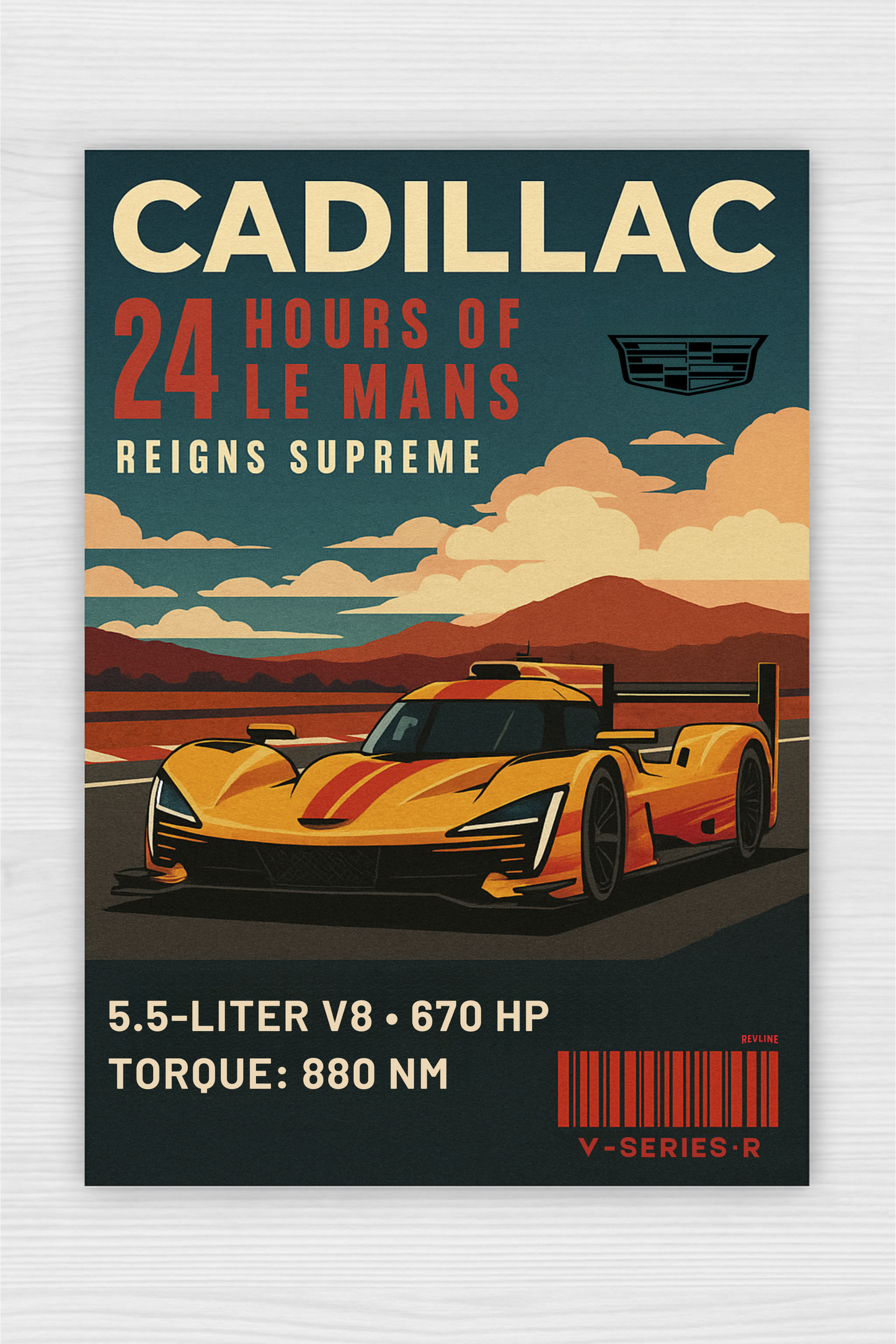 Revline 3D Baskı Le Mans -CADILLAC V-SERIES.R