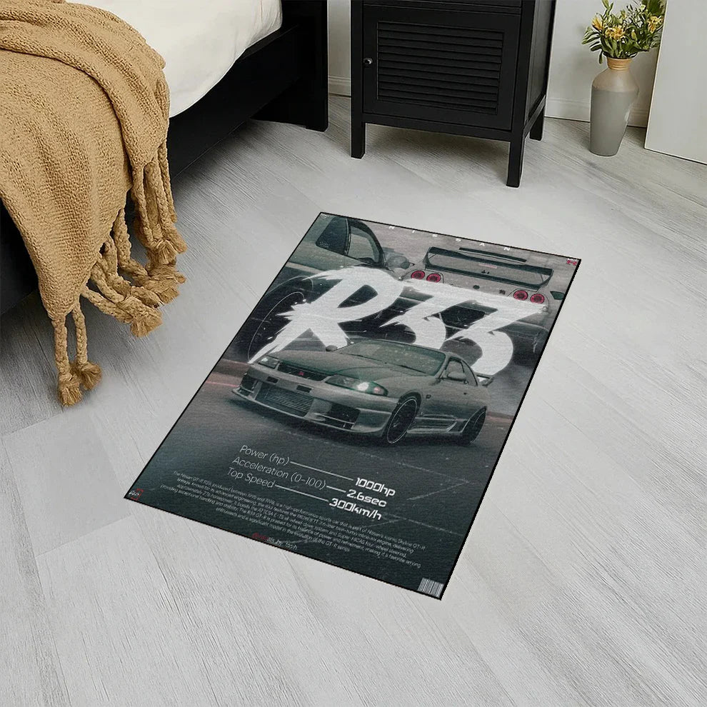 Skyline GT-R R33 Baskı Duvar Halı