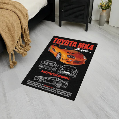 Supra MK4 Turuncu Baskı Duvar Halı