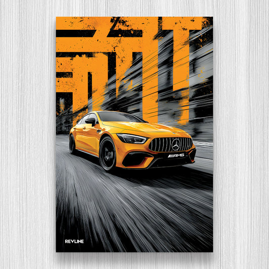 AMG Sarı N/A Baskı Duvar Halı