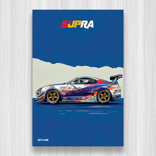 Mavi Supra (A80 MK4) N/A Baskı Duvar Halı