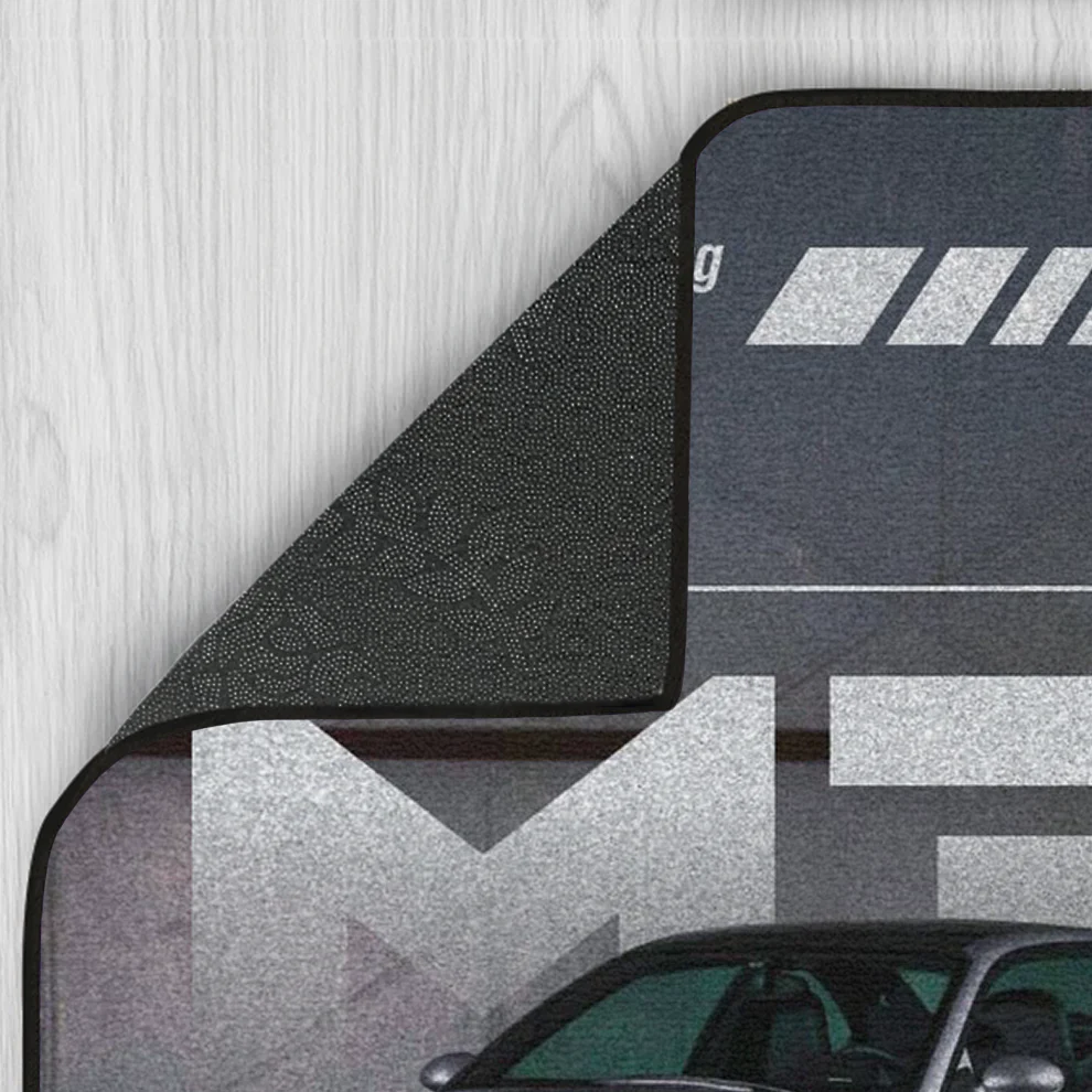 M3 E46 CSL Gri Baskı Duvar Halı