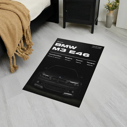 M3 E46 CSL Siyah Baskı Duvar Halı