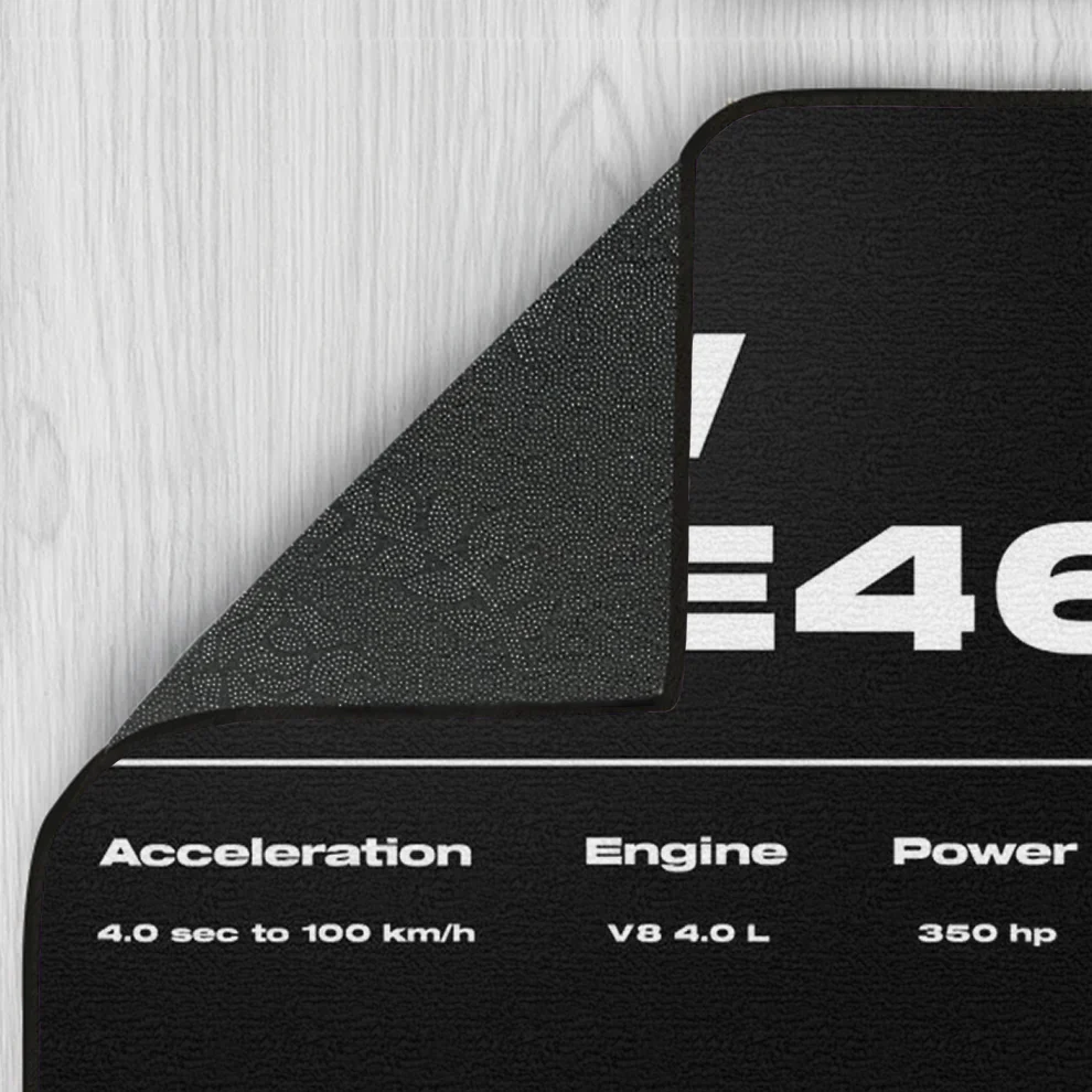 M3 E46 CSL Siyah Baskı Duvar Halı