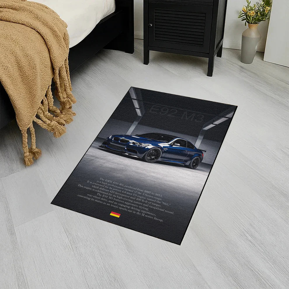 M3 E92 Mavi A/S Baskı Duvar Halı