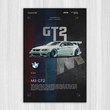 M3 E92 Art A/S Baskı Duvar Halı