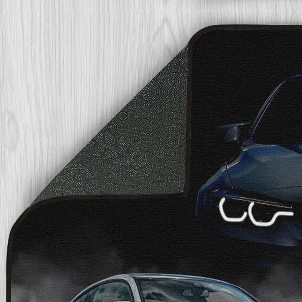 M4 F82 Gri A/S Baskı Duvar Halı