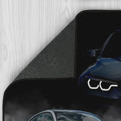 M4 F82 Gri A/S Baskı Duvar Halı