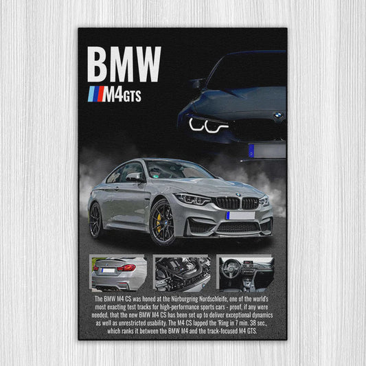 M4 F82 Gri A/S Baskı Duvar Halı