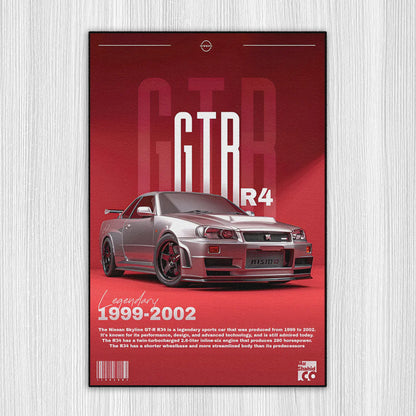Revline 3D Baskı -NISSAN GT R34 -2