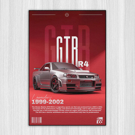Revline 3D Baskı -NISSAN GT R34 -2