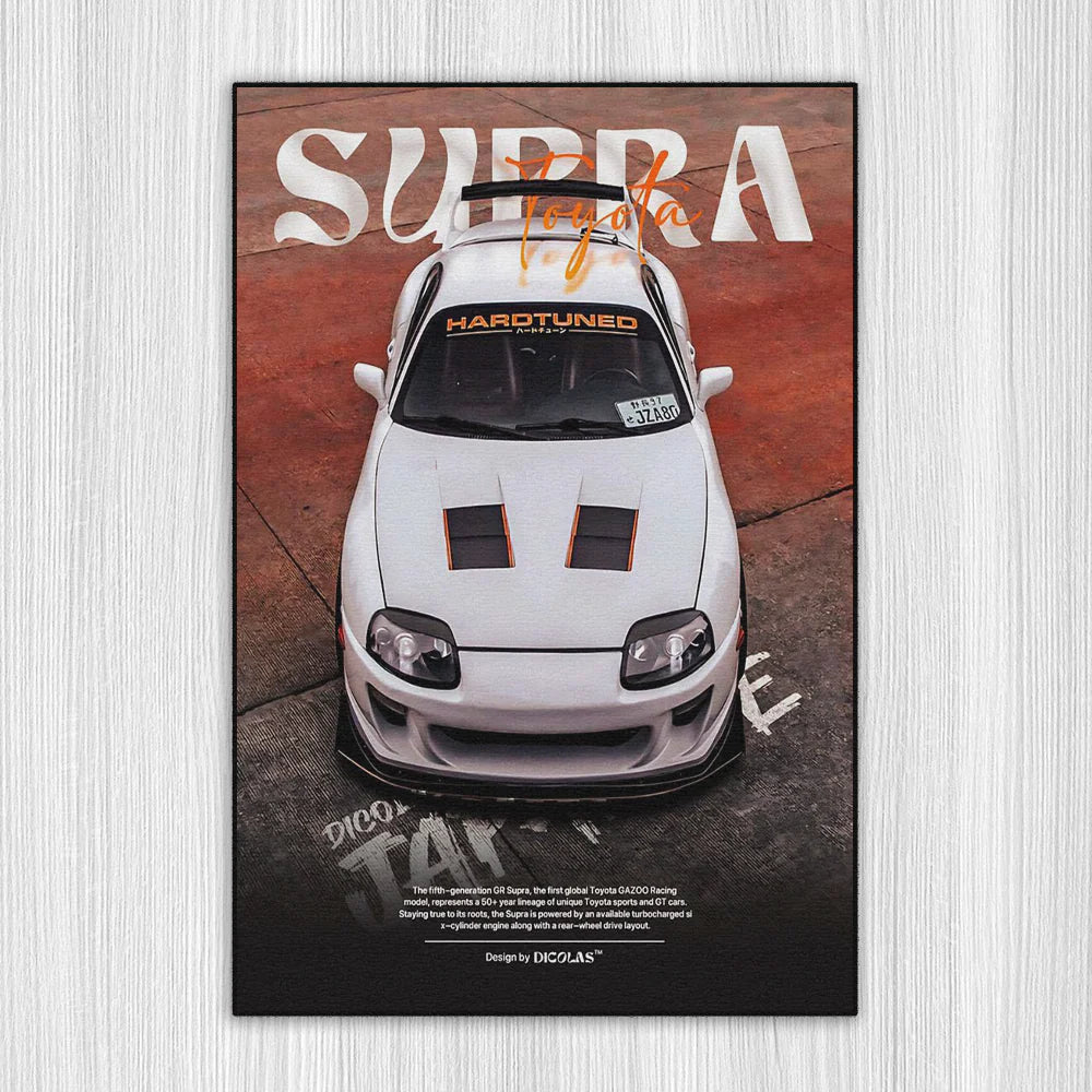 Supra MK4 Beyaz Baskı Duvar Halı