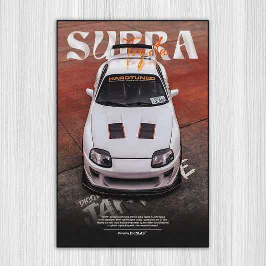 Supra MK4 Beyaz Baskı Duvar Halı