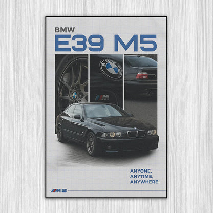 M5 E39 V8 Power Baskı Duvar Halı