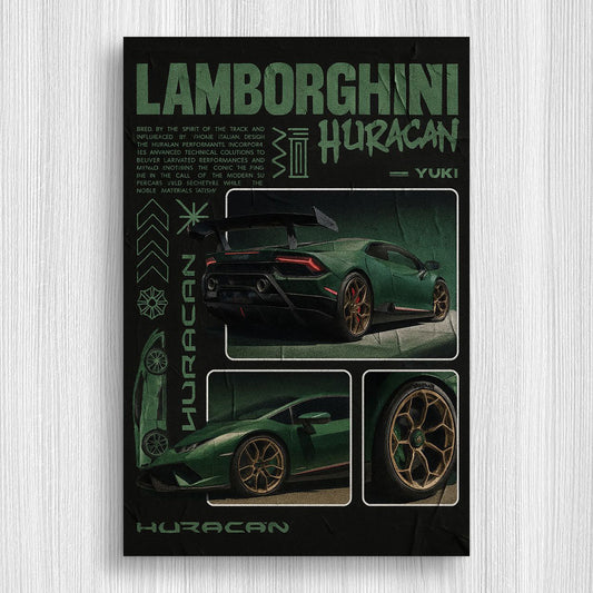 Huracan Yeşil S/C Baskı Duvar Halı