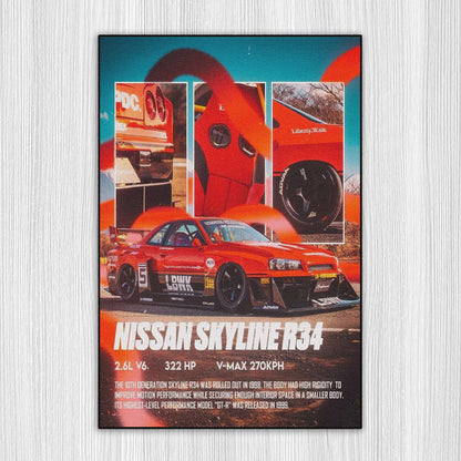 Revline 3D Baskı -NISSAN GT R34