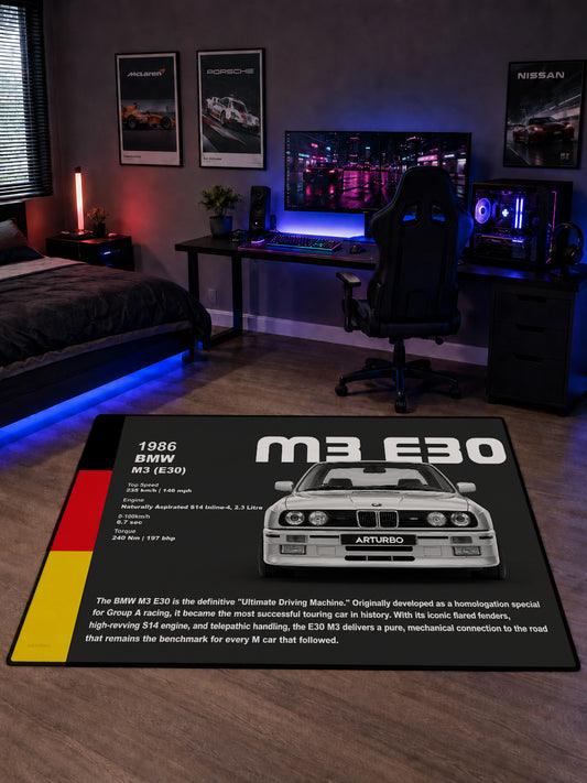 BMW M3 E30 Flagship Dijital Baskı Halı HFLG1017