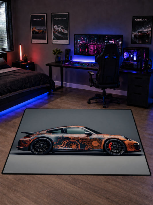 Porsche 911 GT3 RS Class Dijital Baskı Halı HCLS1007