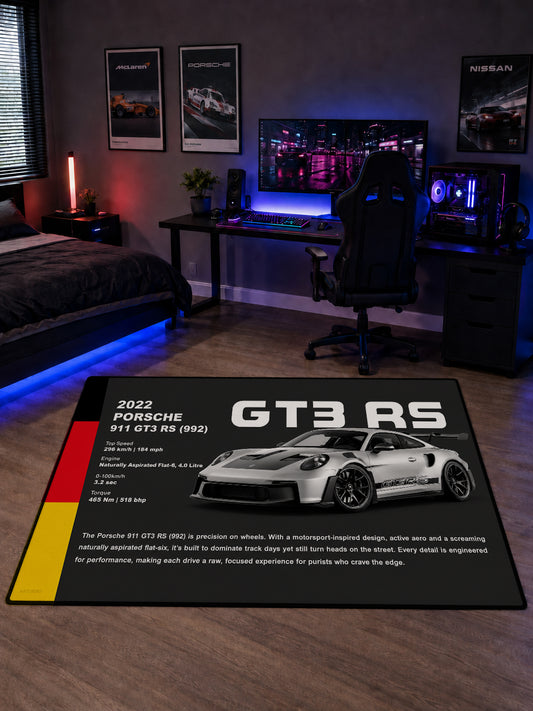 Porsche 911 GT3 RS 992 Flagship Dijital Baskı Halı HFLG1013