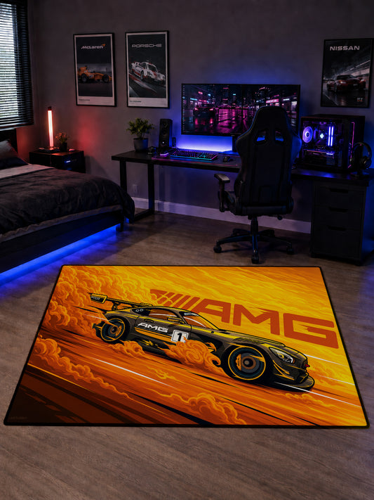 Mercedes-AMG GT3 Draw Dijital Baskı Halı HDRW1001
