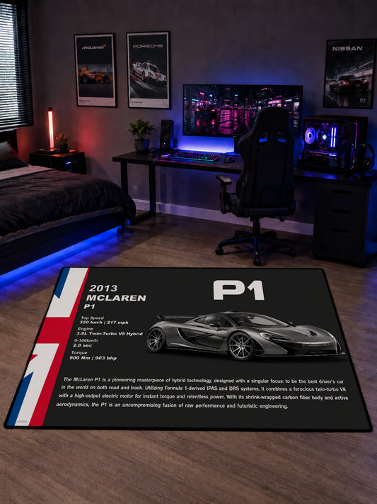McLaren P1 Flagship Dijital Baskı Halı HFLG1003