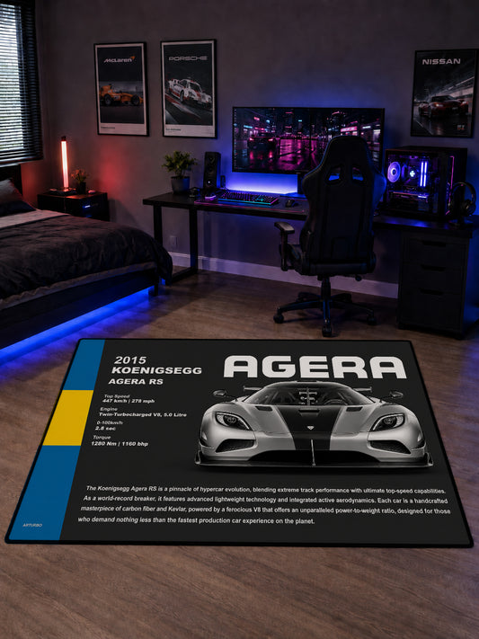 Koenigsegg Agera RS Flagship Dijital Baskı Halı HFLG1007