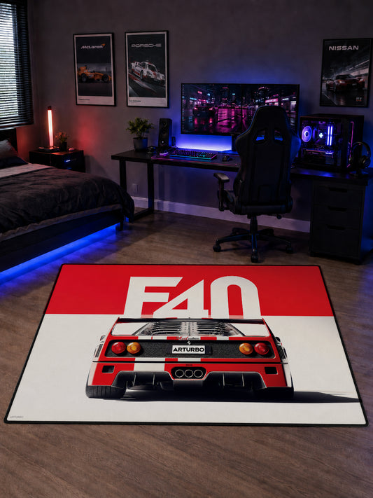 Ferrari F40 Class Dijital Baskı Halı HCLS1008