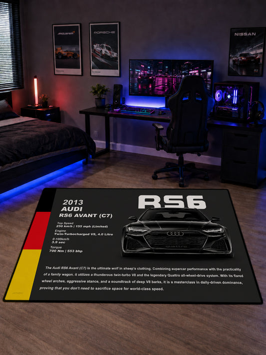 Audi RS6 Avant C7 Flagship Dijital Baskı Halı HFLG1021