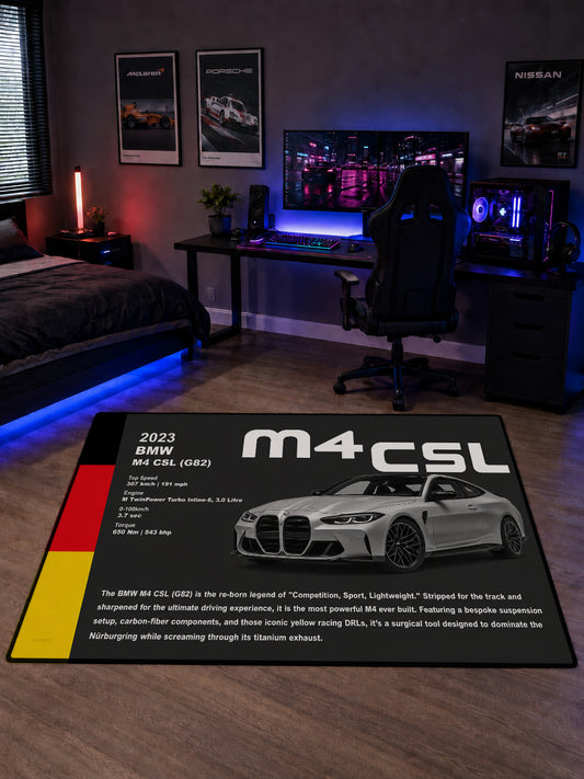BMW M4 CSL G82 Flagship Dijital Baskı Halı HFLG1019