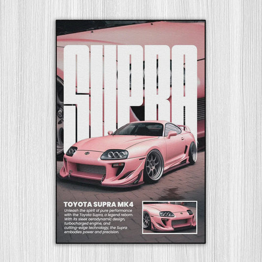 Supra MK4 Pembe Baskı Duvar Halı